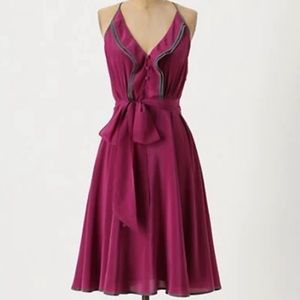 Anthropologie Gull Wing Dress by Girls from Savoy in Plum